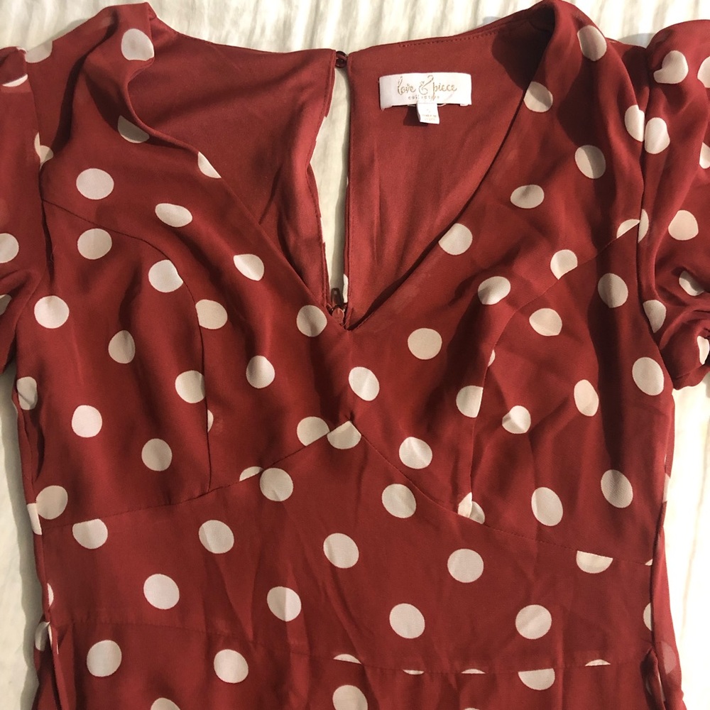 Vintage Style Red Polka Dress
